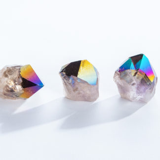 Rainbow Aura Amethyst Crystal Point  |  Shoppe Geo