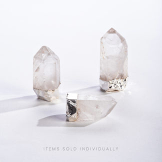 Silver Plated Standing Quartz Point  |  Shoppe Geo