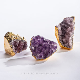 Gilded Amethyst Paperweight  |  Shoppe Geo